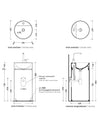 Lavabo freestanding Flaminia Monotwin Slim con scarico a pavimento