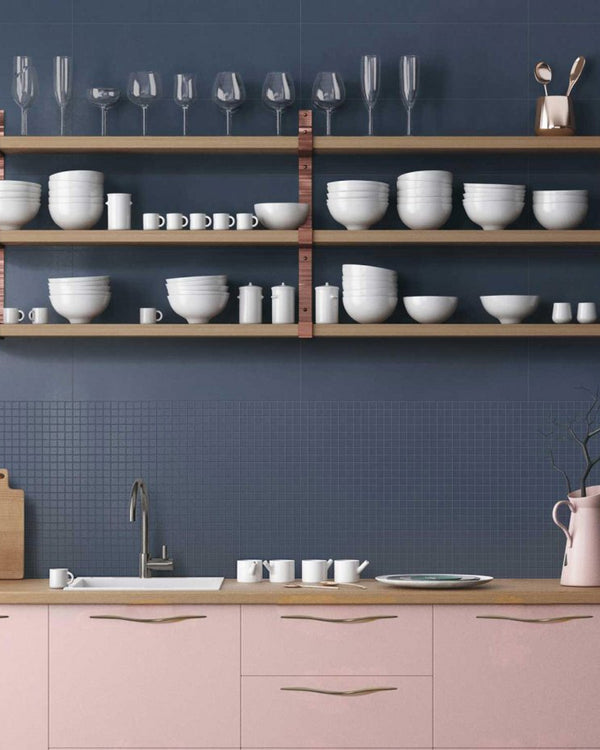 Marazzi Outfit piastrella Blue 25x76 cm pasta bianca