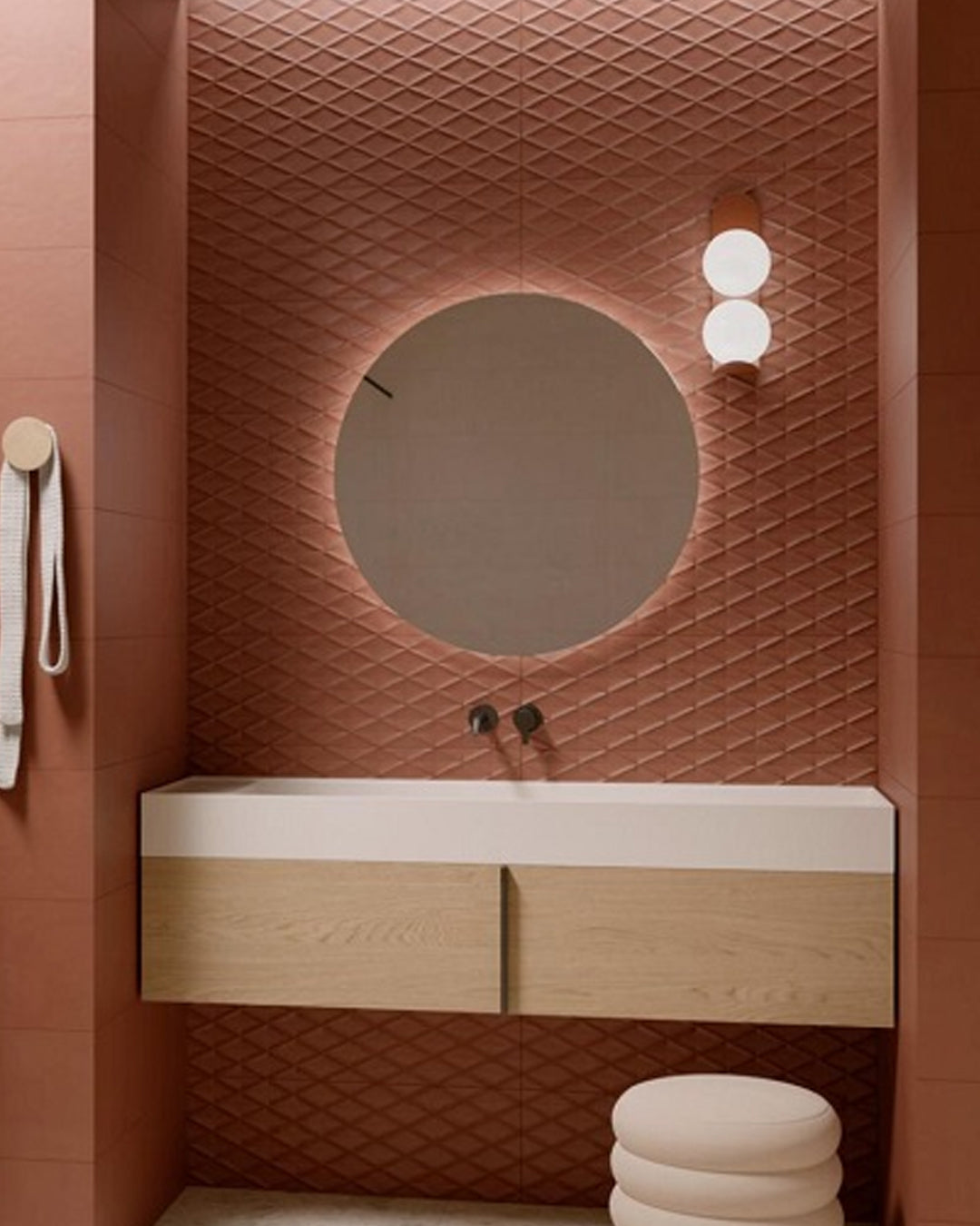 Marazzi Chill Clay Diamond 3D 25x76 decorativo