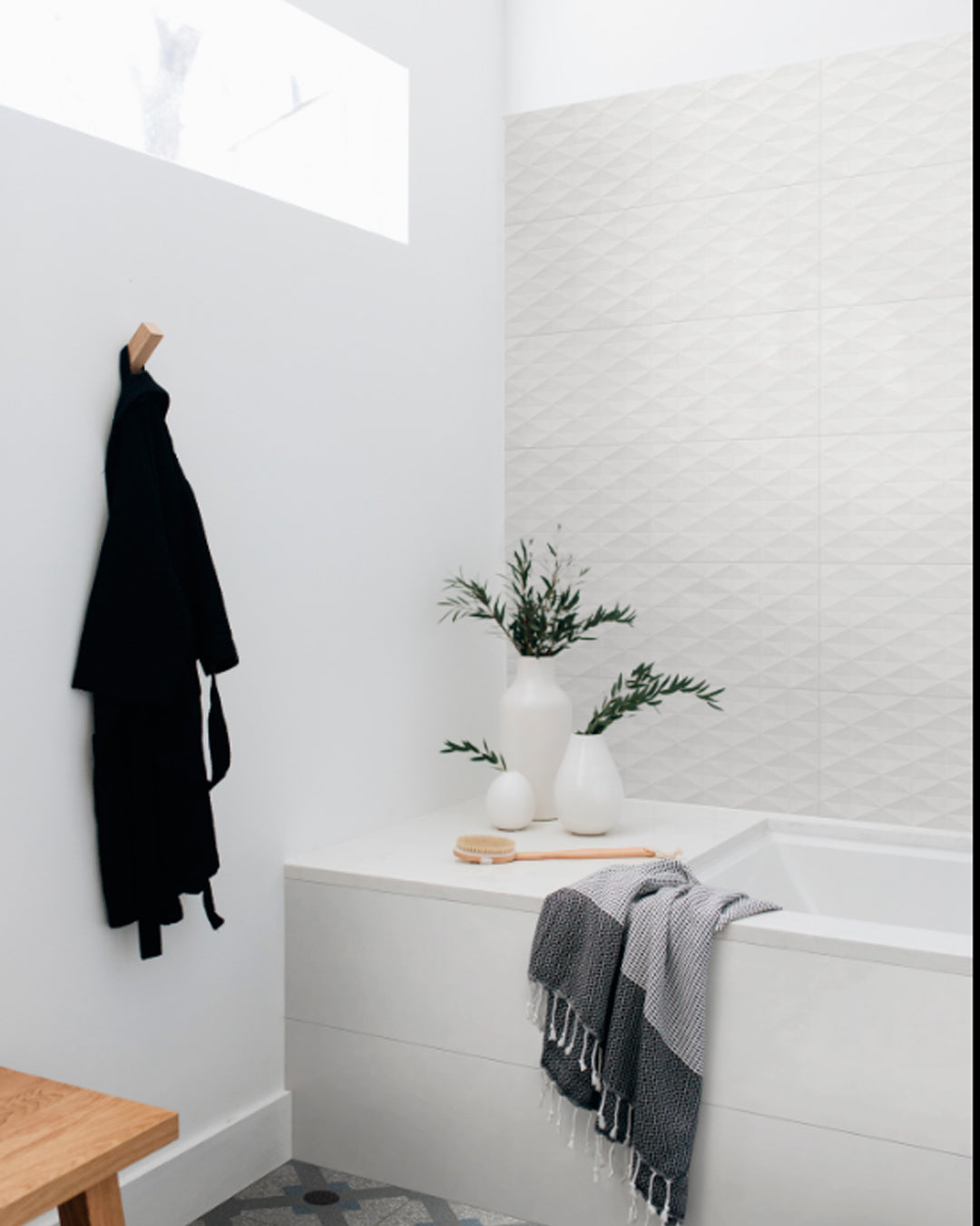 Marazzi Chill White Diamond 3D 25x76 decorativo