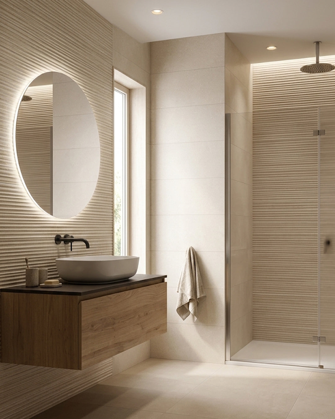 Marazzi Stream Beige Fiber 3D 25x76 decorativo