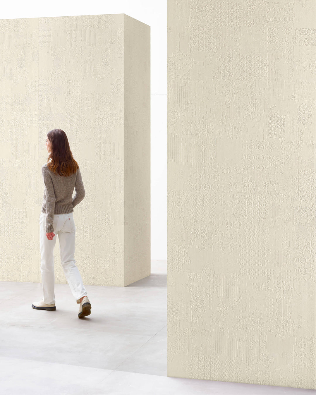 Mutina - Dechirer XL Unglazed Porcelain Stoneware Slab, 300x100, Gesso - XL-PUDD56