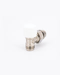 Valvola a squadra termostatizzabile Pettinaroli cromata 1/2" x 16 mm