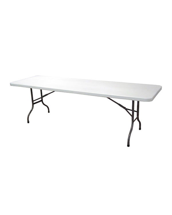 MOIA Tavolo pieghevole 180x75 cm bianco da giardino