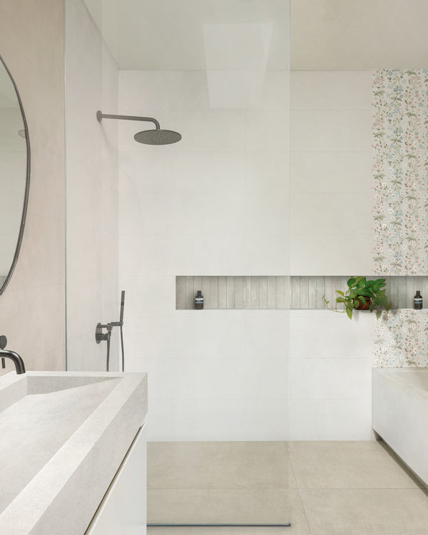 Marazzi Racconti piastrella Bianco 30x90 cm 3D Segmenti