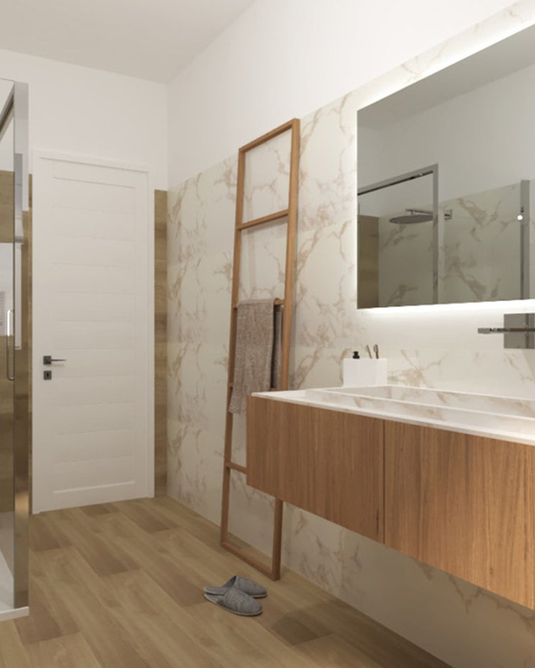 FAP Roma Calacatta Piastrella 25x75 cm effetto marmo matt