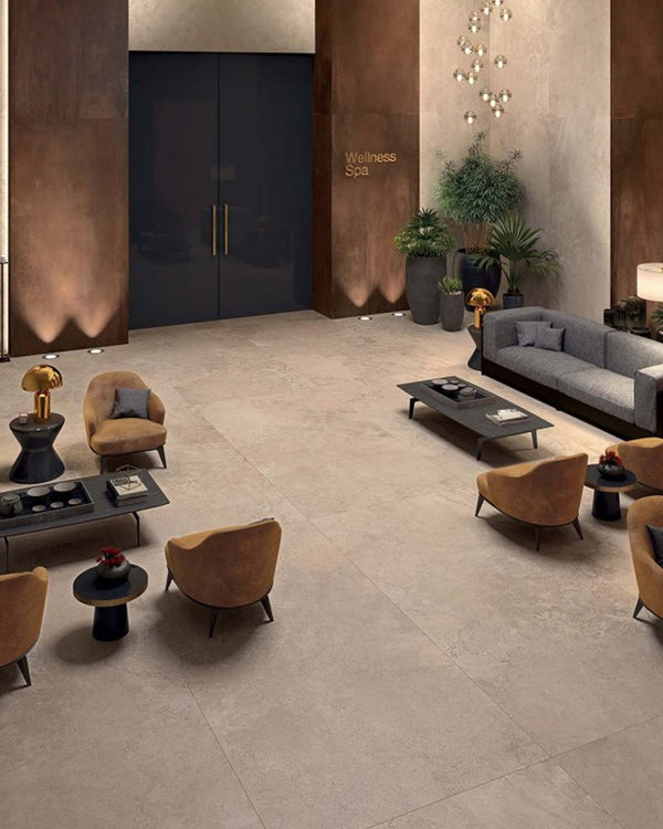 ABK Alpes Wide Sand 80x80 – Piastrella gres effetto pietra