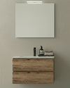 Mobile bagno Qubo2 Hafro Gruppo Geromin finitura Sherwood miele