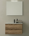 Mobile bagno Qubo2 Hafro Gruppo Geromin finitura Sherwood miele