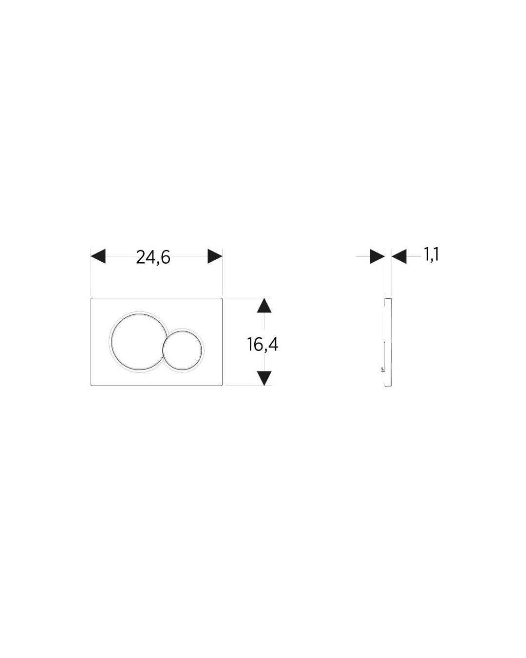 Geberit - Sigma01 White Dual-Quantity Toilet Flush Plate - 115.770.11.5