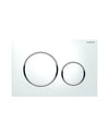 Geberit - Sigma20 Placca di comando per WC a due quantità bianco cromo - 115.882.KJ.1