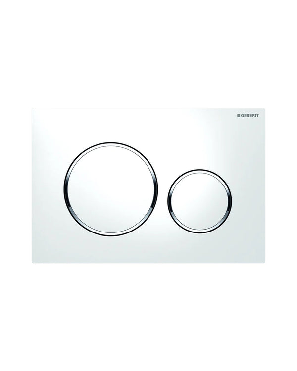 Geberit - Sigma20 Placca di comando per WC a due quantità bianco cromo - 115.882.KJ.1