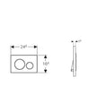 Geberit - Sigma20 Placca di comando per WC a due quantità bianco cromo - 115.882.KJ.1
