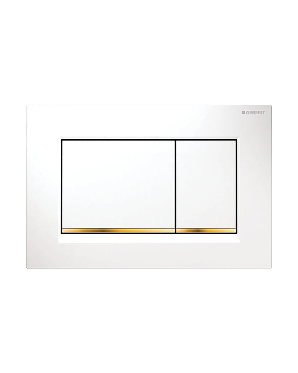 Geberit -Sigma30 Placca di comando per WC a due quantità bianco oro - 115.883.KK.1