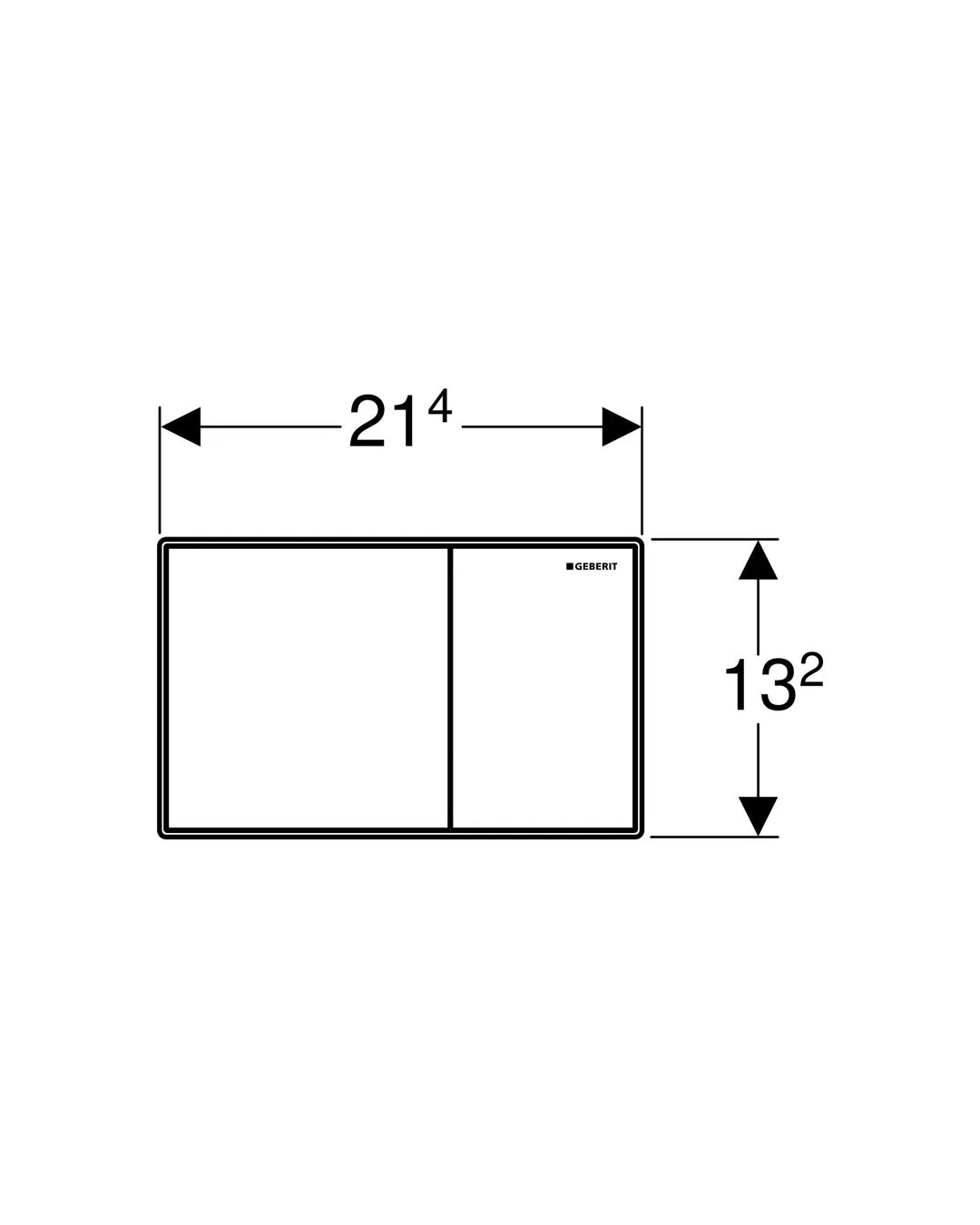 Geberit - Sigma60 Placca di comando cromato/spazzolato - 115.640.GH.1