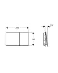 Geberit - Sigma70 Novita' (2023) Placca Inox Spazzolata - 115.622.FW.1