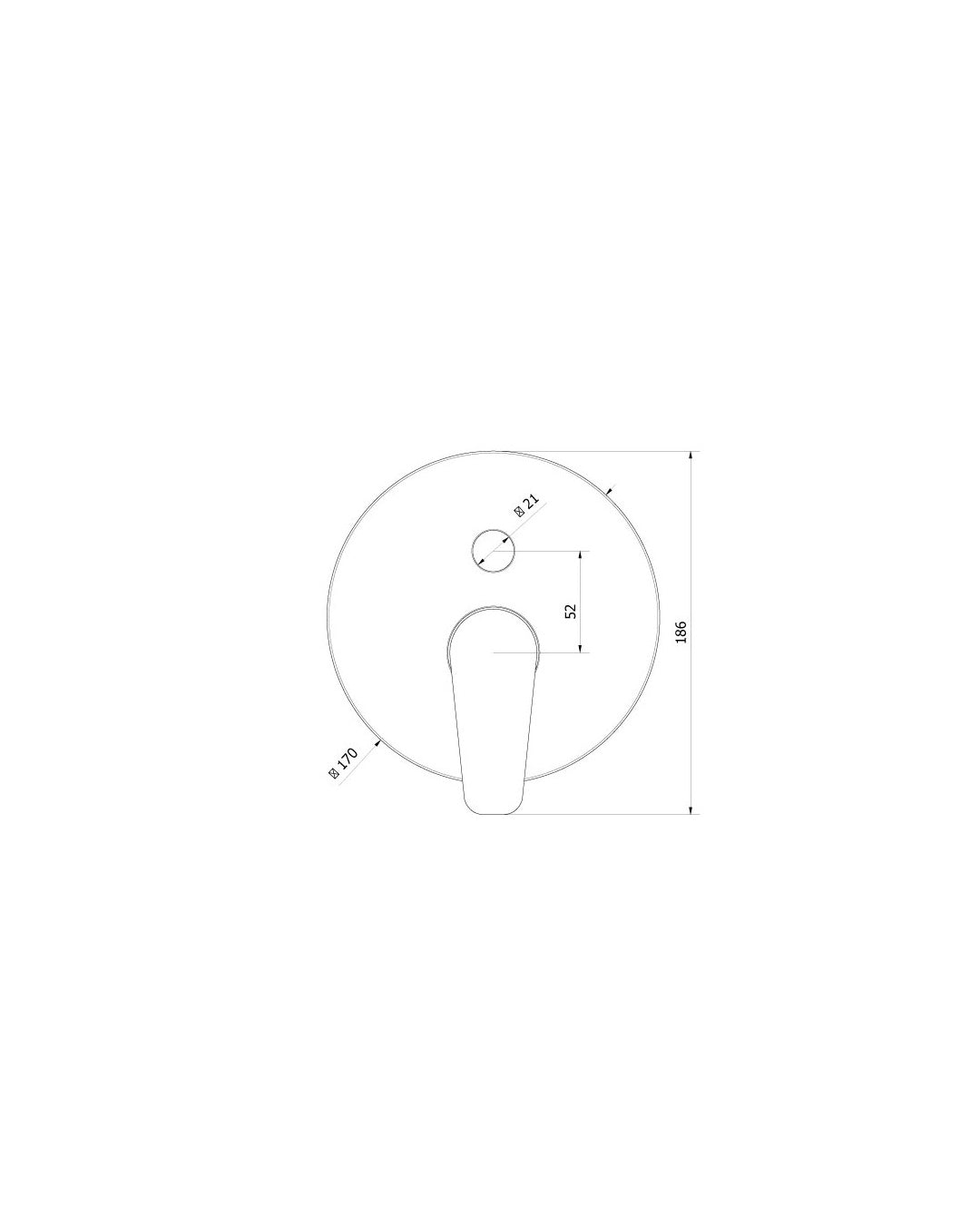 Teorema Slyce Leva e disco ricambio miscelatore vasca/doccia
