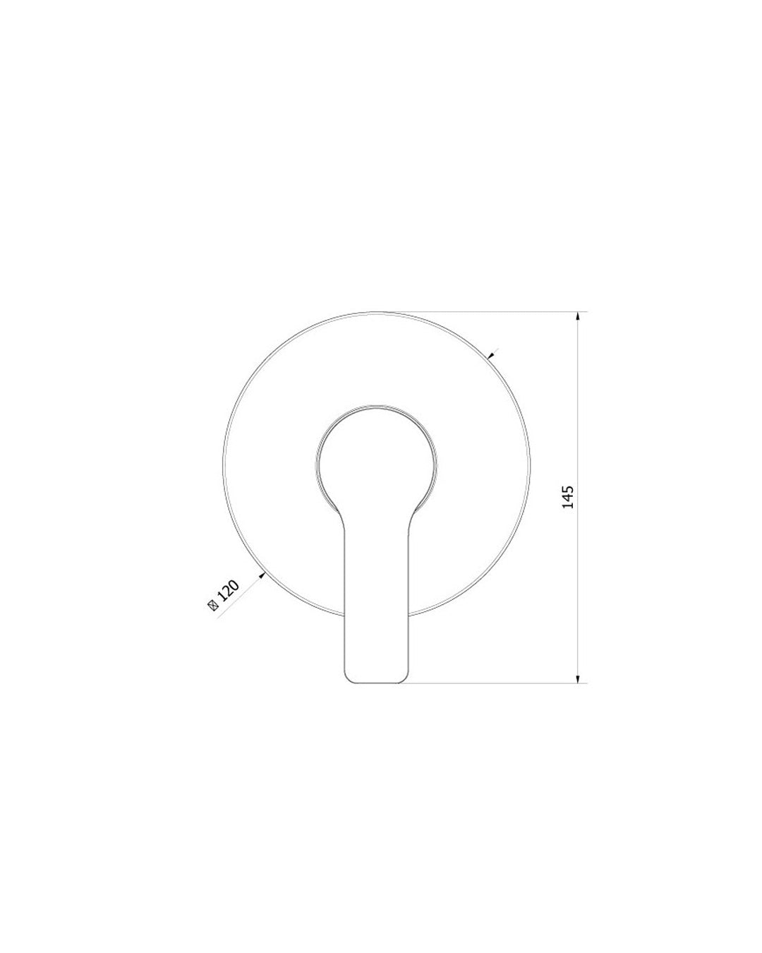 Teorema Good-Life Leva e disco miscelatore doccia 145 mm cromato