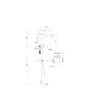 Teorema Good-Life Miscelatore lavabo cromato con scarico automatico