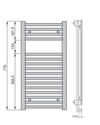 Zehnder - Aura Radiatore scaldasalviette elettrico 860x400 mm Resistenza MUSA