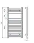 Zehnder - Aura Radiatore scaldasalviette elettrico 980x500 mm Resistenza MUSA