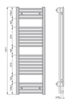 Zehnder - Radiatore scaldasalviette Aura 1217x550 mm bianco