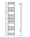 Zehnder Aura Radiatore scaldasalviette 1856x500 mm bianco
