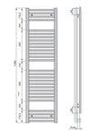 Zehnder Aura Radiatore scaldasalviette 1856x600 mm bianco