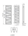 Zehnder Ribbon Termoarredo elettrico 1291x500 mm bianco