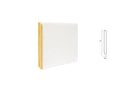 Battiscopa BC impiallacciato laccato bianco 70x10 mm