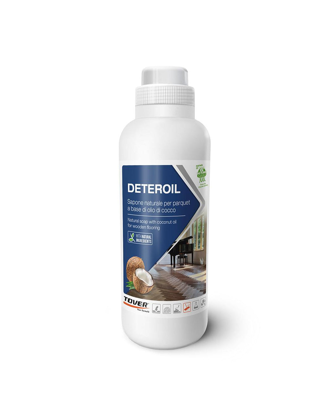 Tover Deteroil sapone naturale parquet olio di cocco 1lt