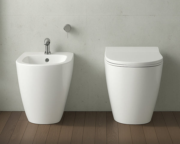 Galassia Dream kit vaso e bidet a pavimento con copriwater slim