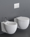 Cielo - Easy Evo - Kit Vaso, Bidet, Sedile chiusura normale, sospesi Bianco lucido