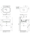 Flaminia Play lavabo da appoggio bianco lucido 62x42