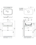 Flaminia Play lavabo da appoggio bianco lucido 62x42