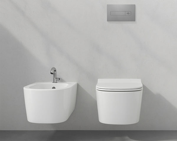 Galassia Meg 11 Pro kit vaso e bidet sospesi con copriwater slim soft close