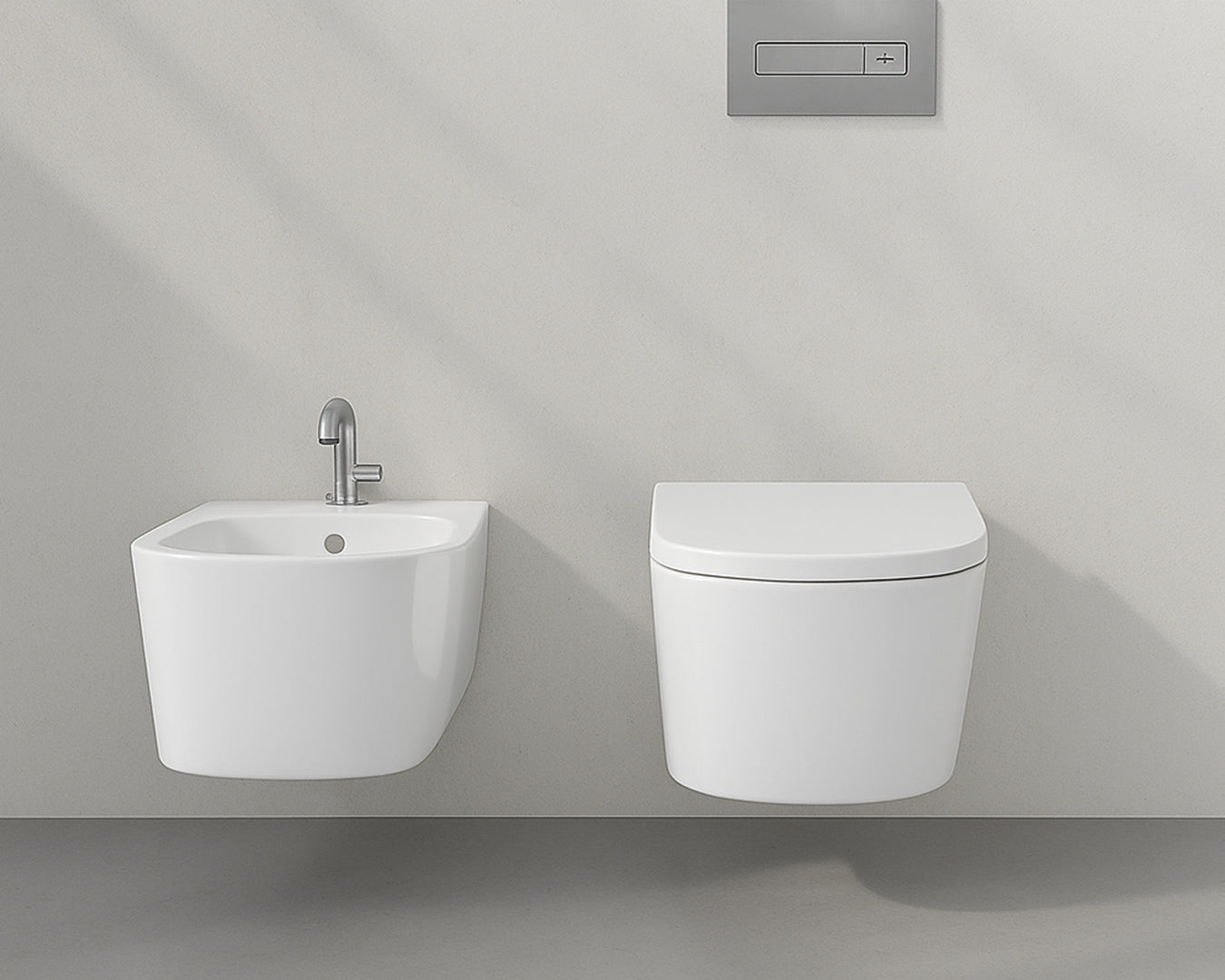 Galassia Meg 11 Pro kit vaso e bidet sospesi con copriwater avvolgente soft close