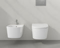 Galassia Meg 11 Pro kit vaso e bidet sospesi con copriwater avvolgente bianco lucido
