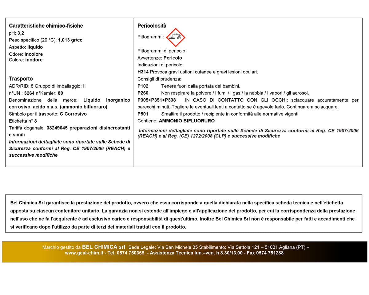 Geal No Slip trattamento antiscivolo per gres e marmo 1 lt