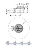 Sifone doccia Geberit Ø90 mm con piletta cromata