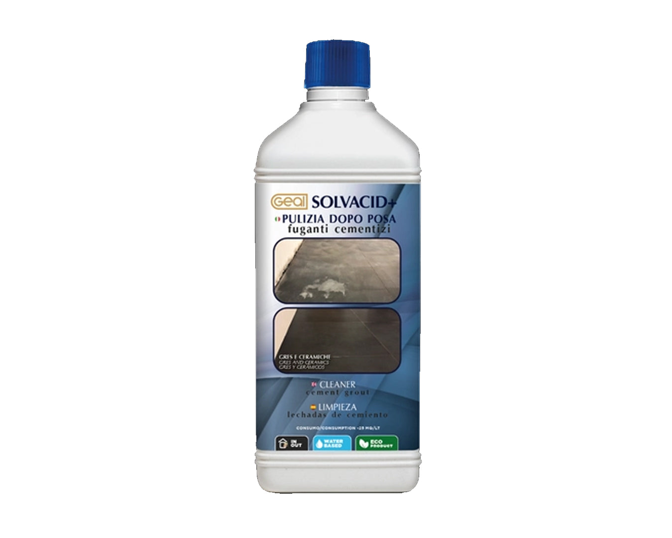 Geal Solvacid+ pulitore fuganti cementizi per gres 1 L