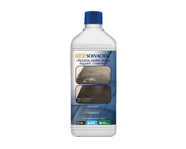 Geal Solvacid+ pulitore fuganti cementizi per gres 1 L