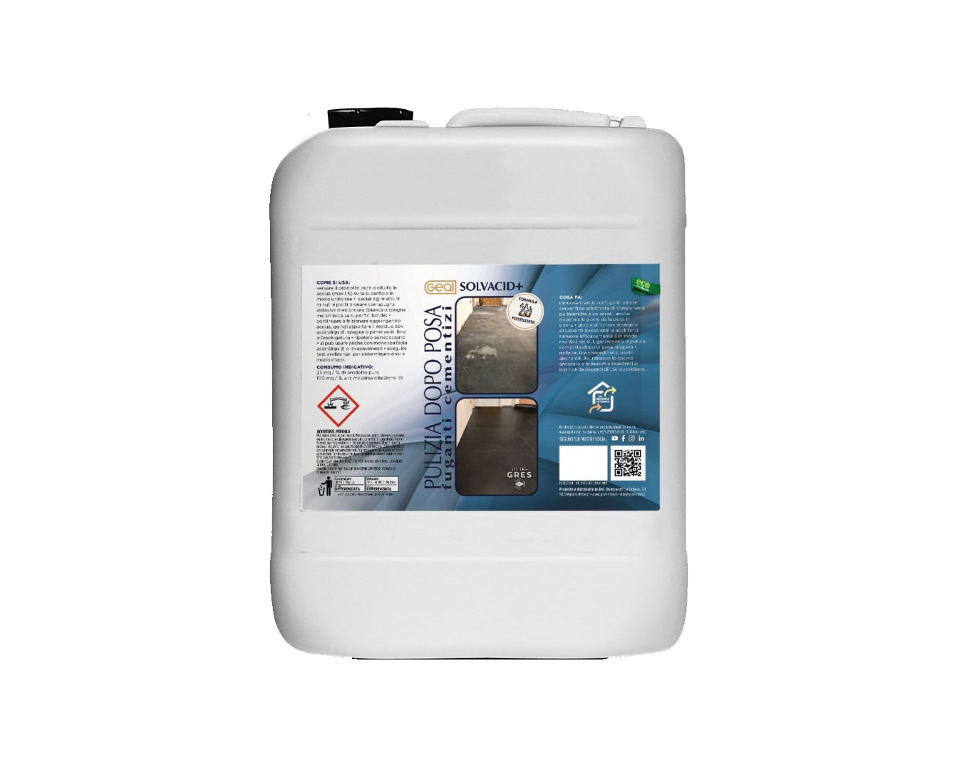 Geal Solvacid+ pulitore fuganti cementizi gres 5 L