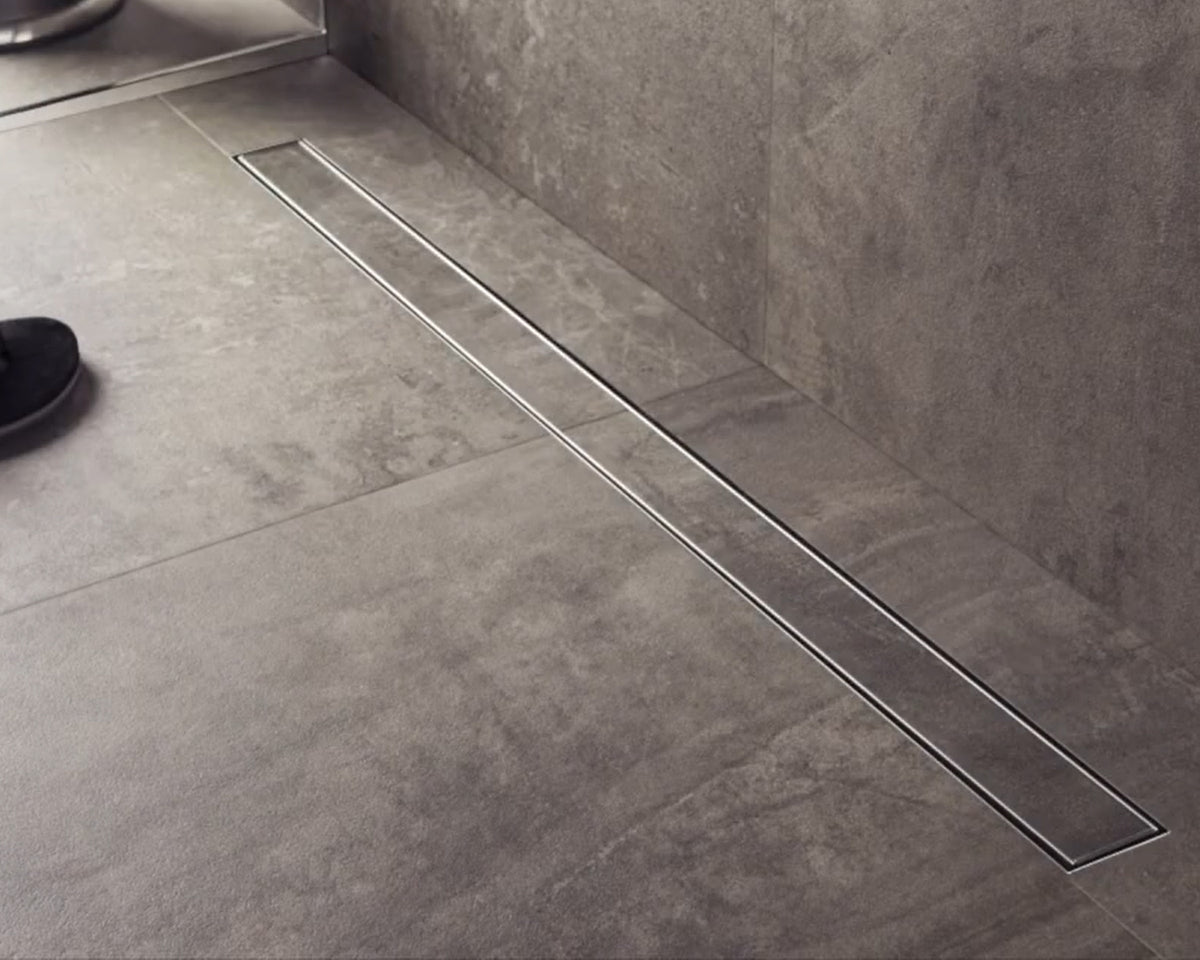 Base Drain Zero canale doccia acciaio 80 cm con griglia reversibile