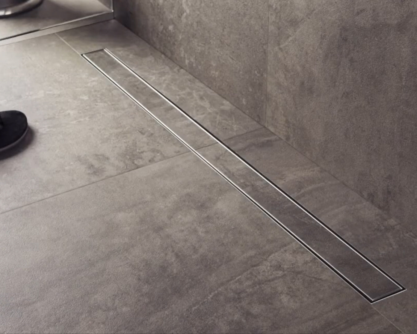 Base Drain Zero canale doccia acciaio 120 cm con griglia reversibile