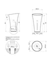 Lavabo da terra Antoniolupi Tuba in Flumood con scarico a pavimento