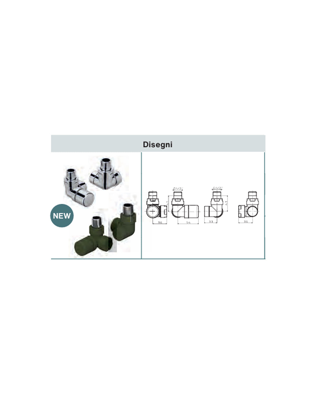 SET VALVOLA E DETENTORE CORNER CROMO