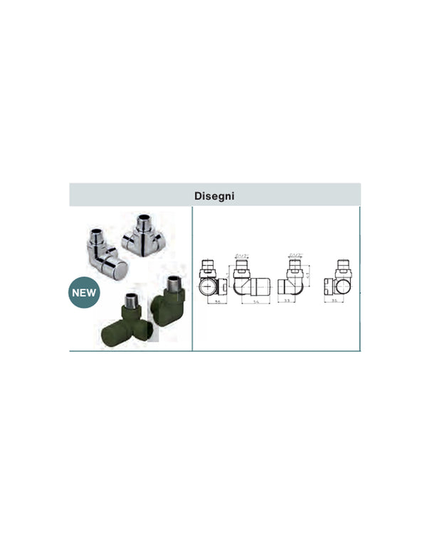 SET VALVOLA E DETENTORE CORNER CROMO