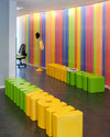 Slide Wow panca design calligrafico polietilene